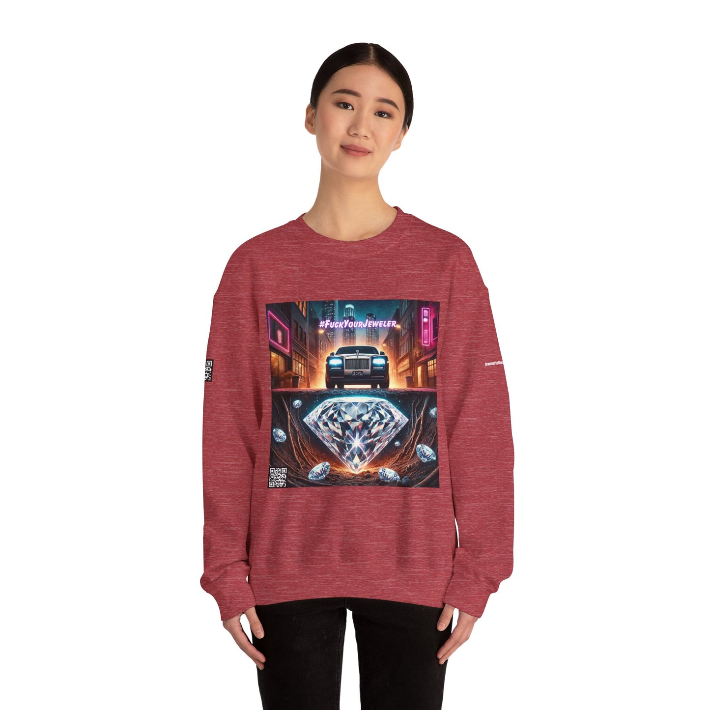 Urban Graphic Crewneck Sweatshirt - 'Jeweler to the Stars' Design