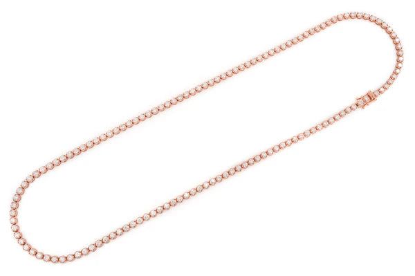 10pt Crown Set Diamond Tennis Necklace 14k 10k Solid Gold 12.50ctw