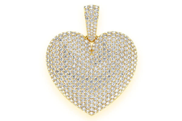 Bubbly Heart Diamond Pendant 14k 10k Solid Gold 6.50ctw