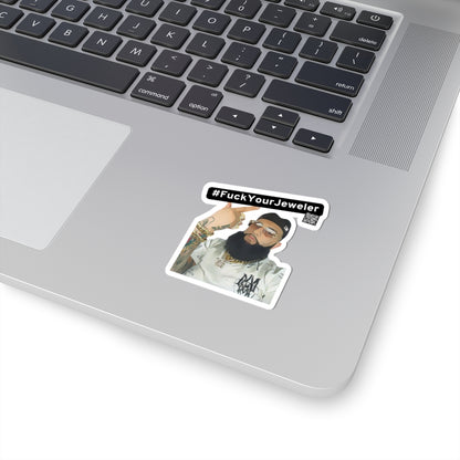 Bold Statement Kiss-Cut Stickers - #FuckYourJeweler Design for Trendsetters