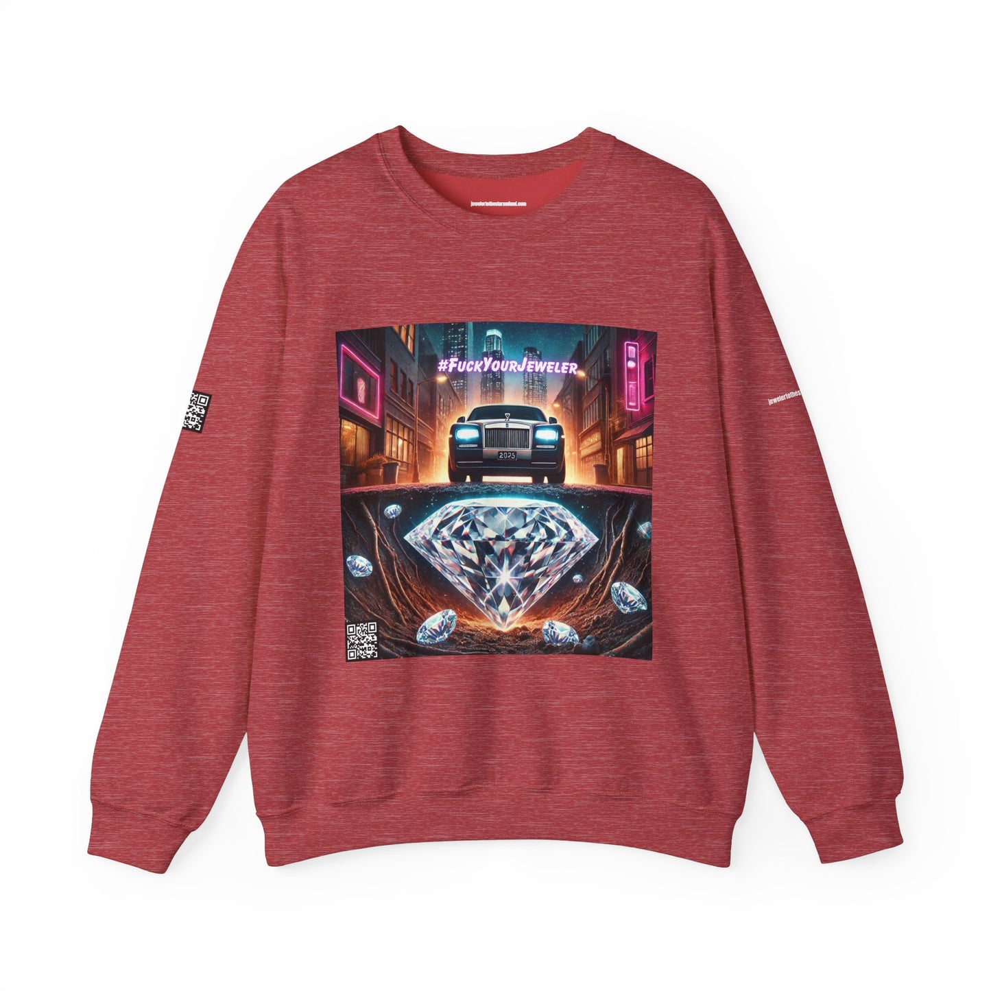 Urban Graphic Crewneck Sweatshirt - 'Jeweler to the Stars' Design