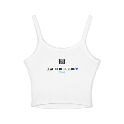 Trendy Women's Spaghetti Strap Tank Top with Bold #F#CKYOURJEWELER Print