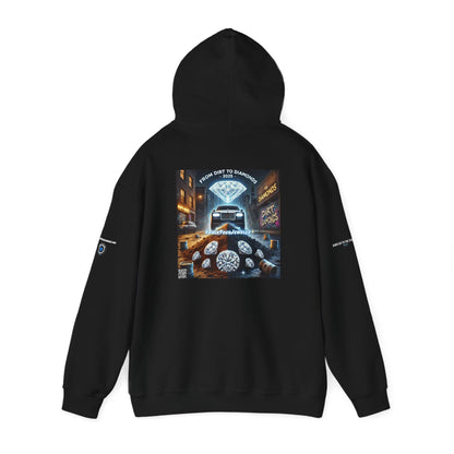 Unisex Heavy Blend Hoodie - #FUCKYOURJEWELER Rolls Royce Dirt to Diamonds Graphic Sweatshirt for Urban Lifestyle