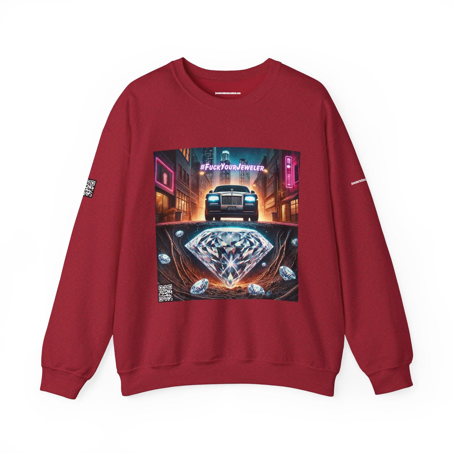 Urban Graphic Crewneck Sweatshirt - 'Jeweler to the Stars' Design