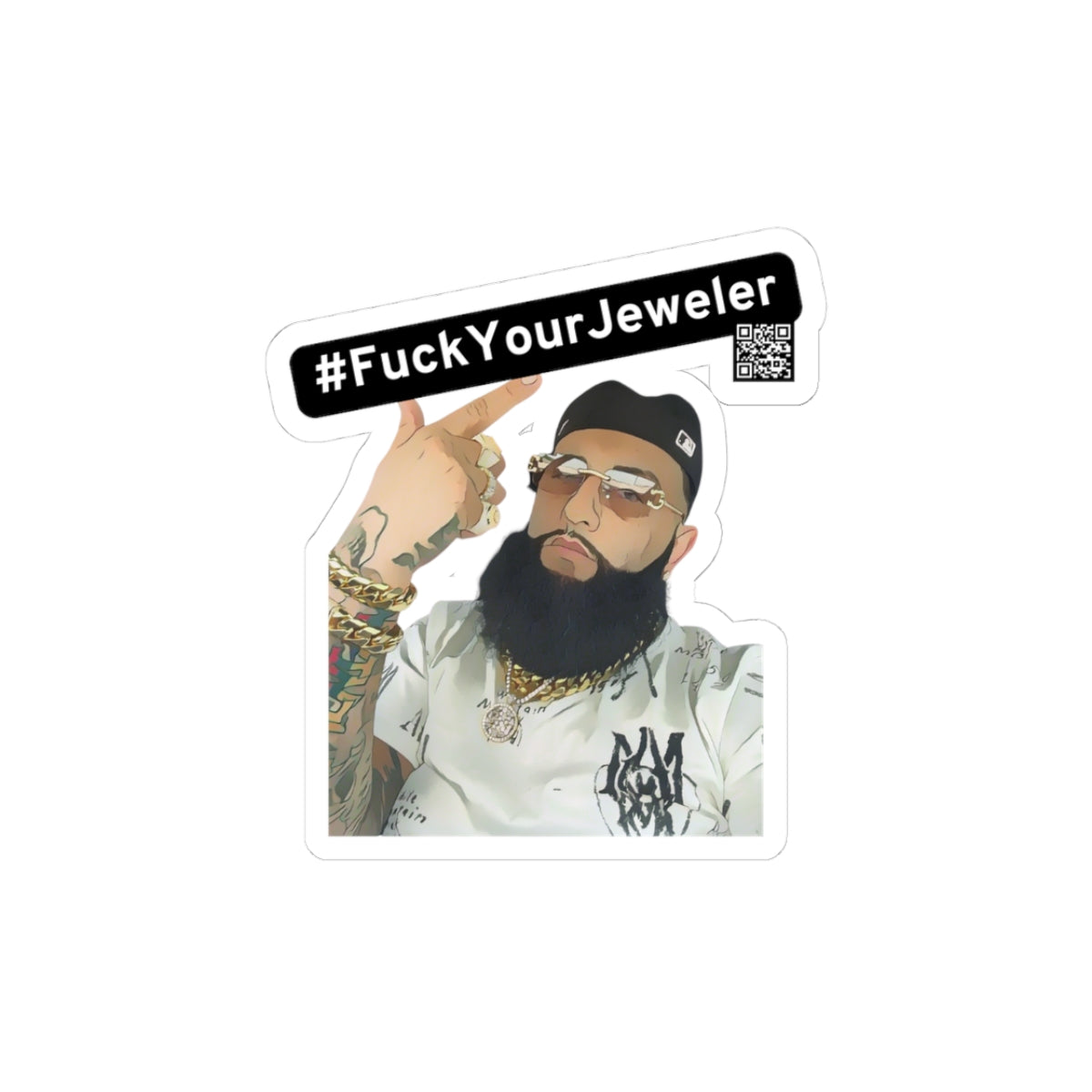 Bold Statement Kiss-Cut Stickers - #FuckYourJeweler Design for Trendsetters