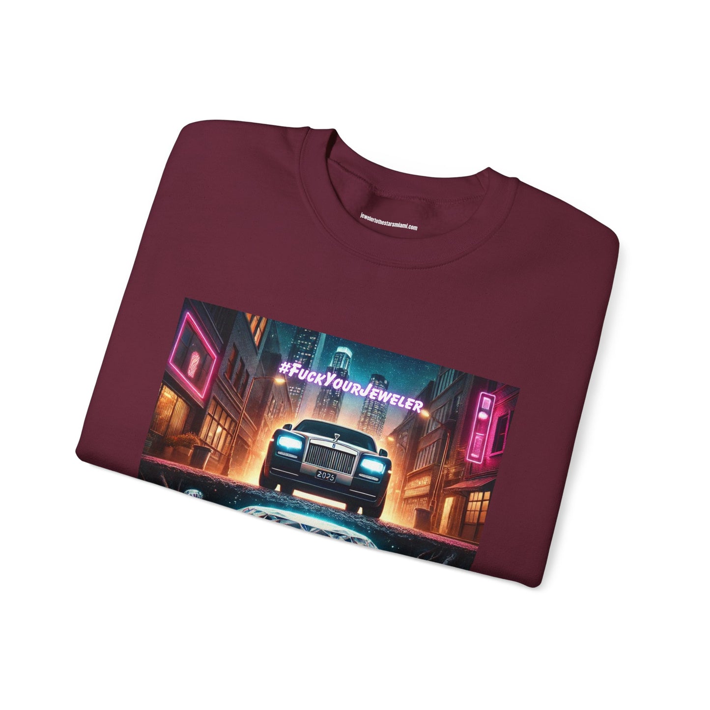 Urban Graphic Crewneck Sweatshirt - 'Jeweler to the Stars' Design