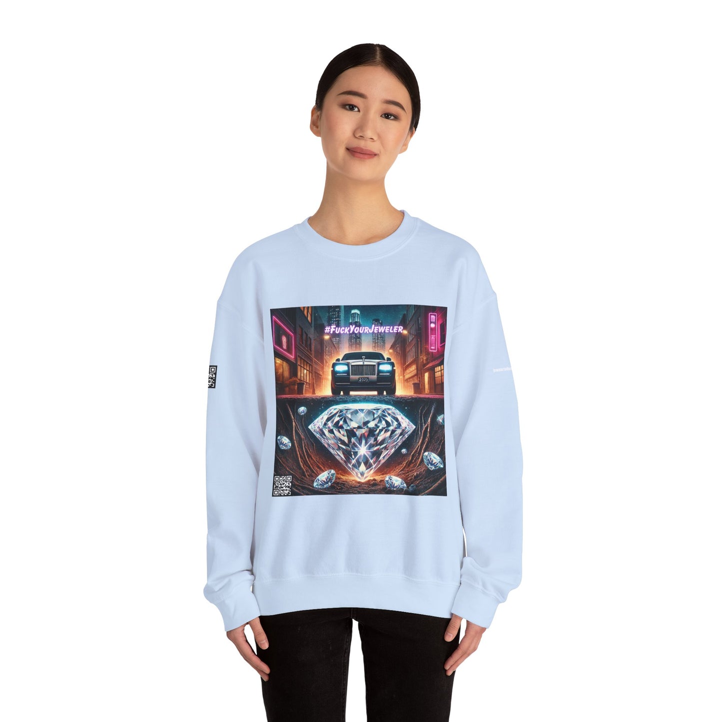 Urban Graphic Crewneck Sweatshirt - 'Jeweler to the Stars' Design