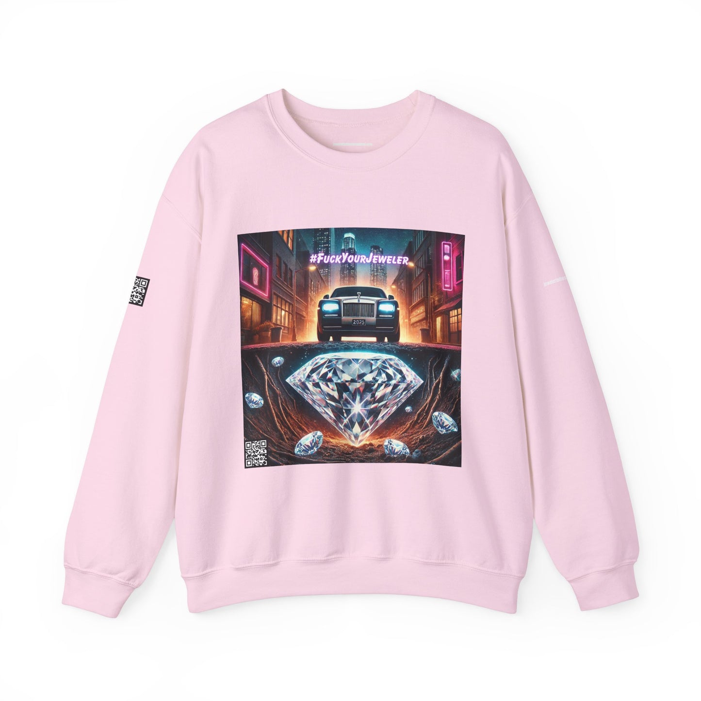 Urban Graphic Crewneck Sweatshirt - 'Jeweler to the Stars' Design