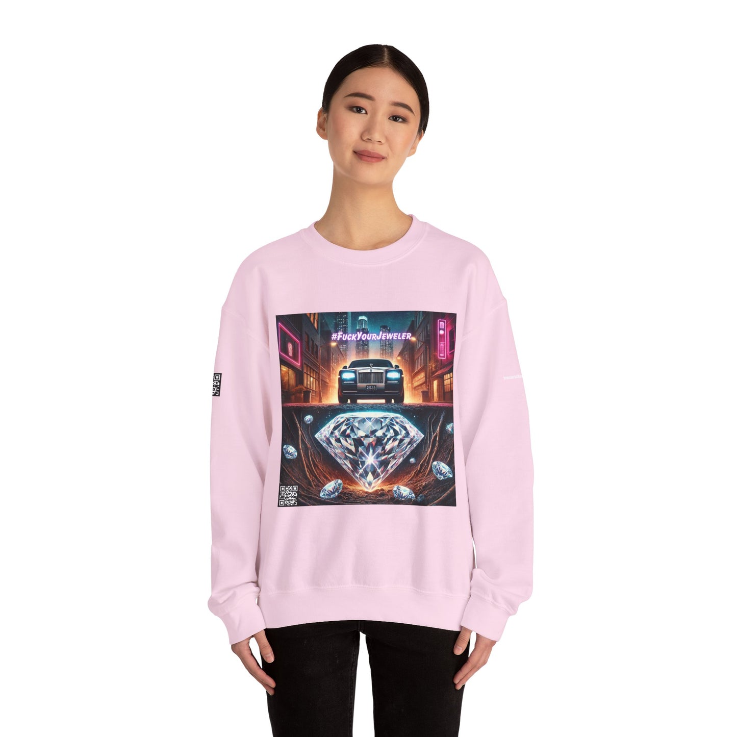 Urban Graphic Crewneck Sweatshirt - 'Jeweler to the Stars' Design