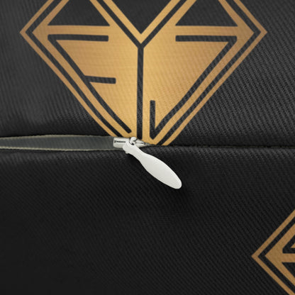 #FuckYourJewelers Lumbar Pillow - Stylish Black & Gold Decorative Cushion