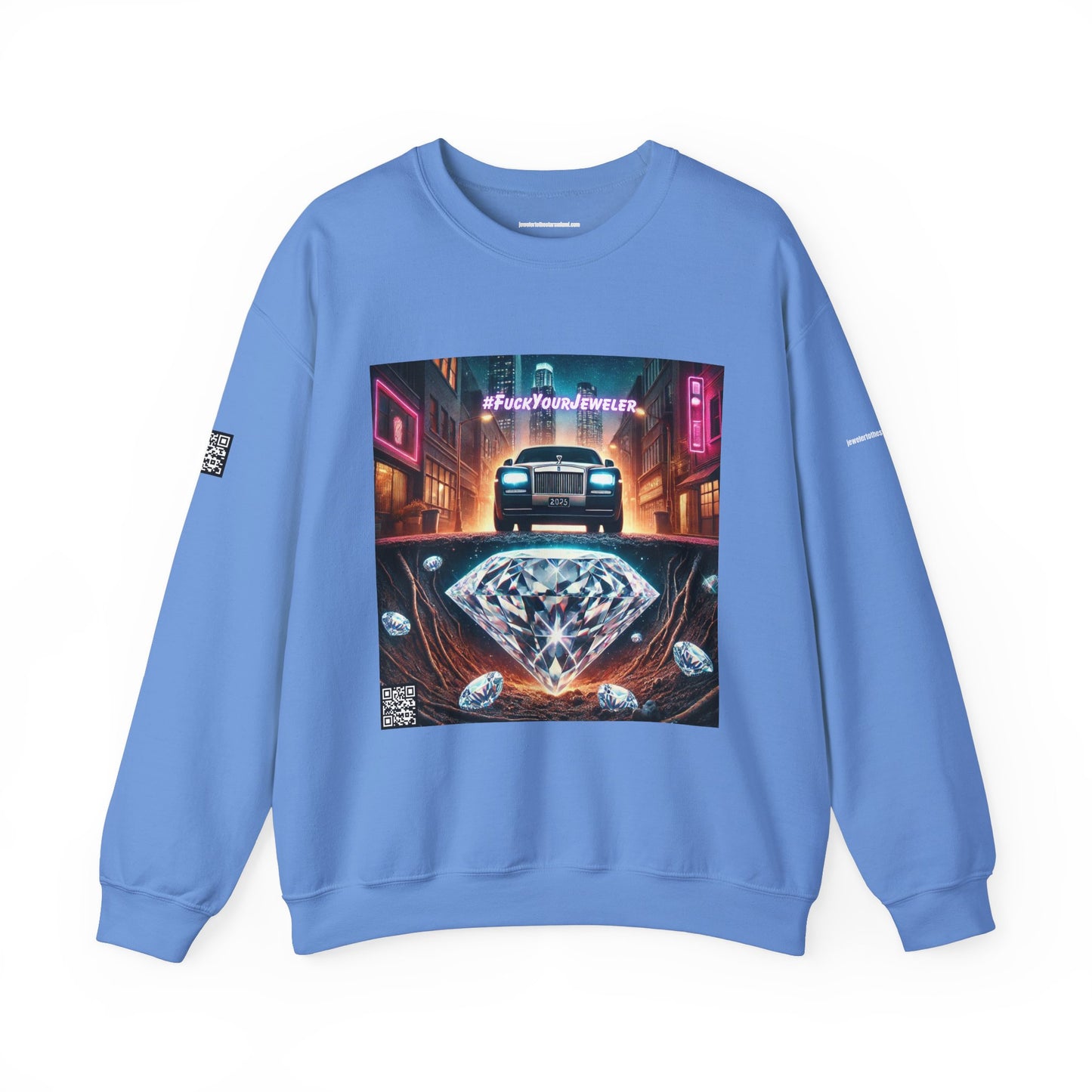 Urban Graphic Crewneck Sweatshirt - 'Jeweler to the Stars' Design