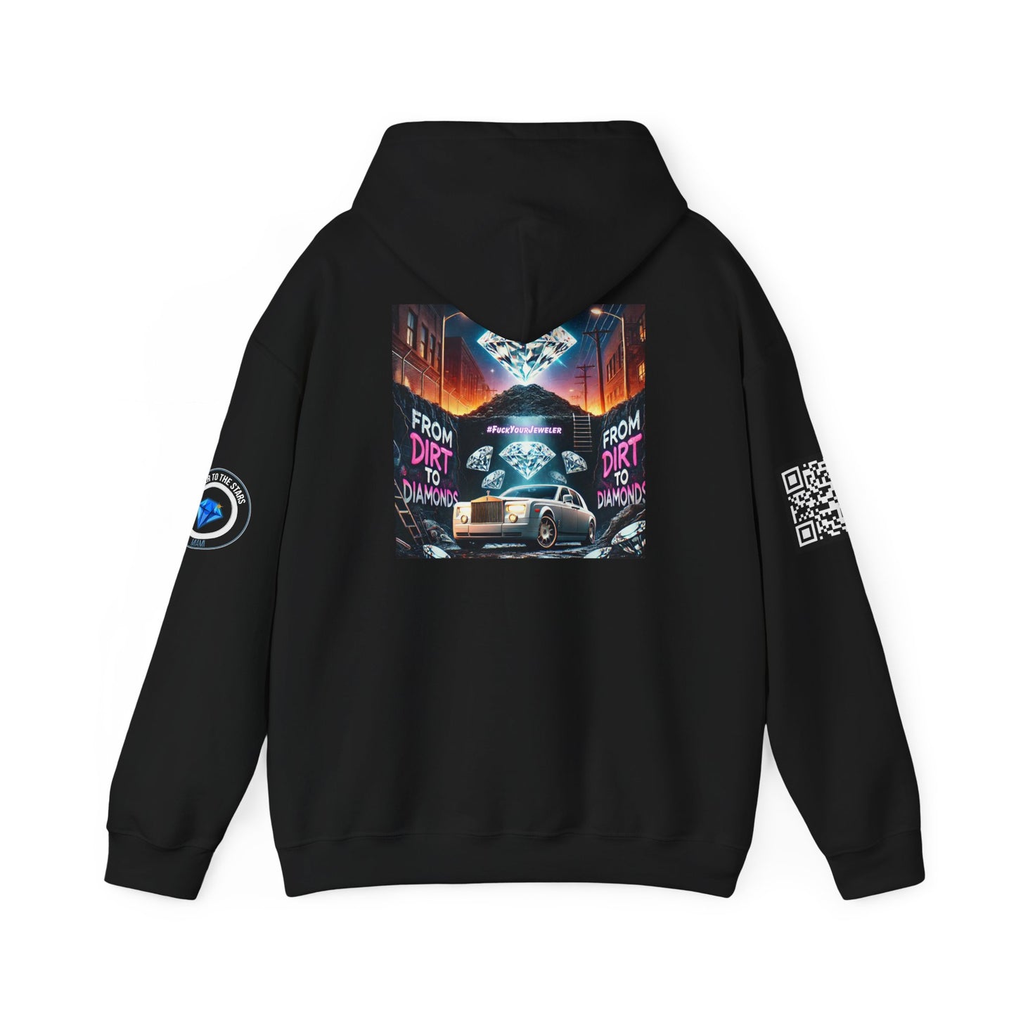 Unisex Heavy Blend™ Hoodie - 'From Dirt to Diamonds' Graphic Sweatshirt