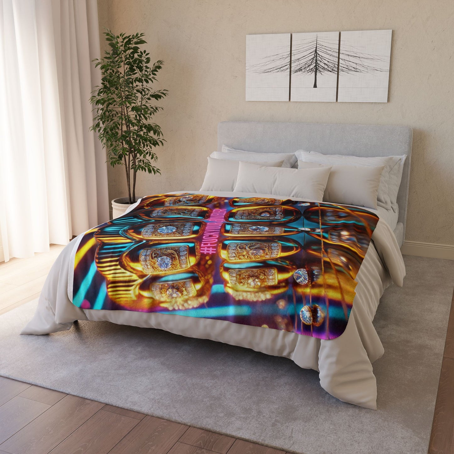 Luxury Fleece Sherpa Blanket with Bold Statement #FUCKYOURJEWELER