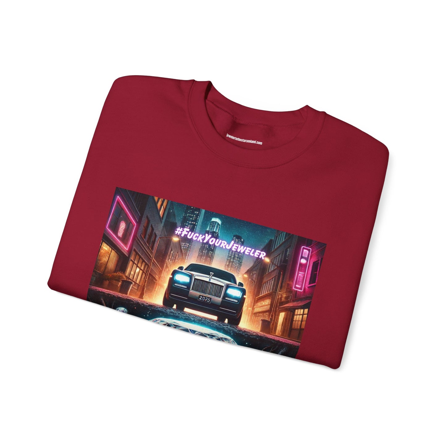 Urban Graphic Crewneck Sweatshirt - 'Jeweler to the Stars' Design