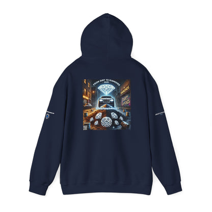 Unisex Heavy Blend Hoodie - #FUCKYOURJEWELER Rolls Royce Dirt to Diamonds Graphic Sweatshirt for Urban Lifestyle