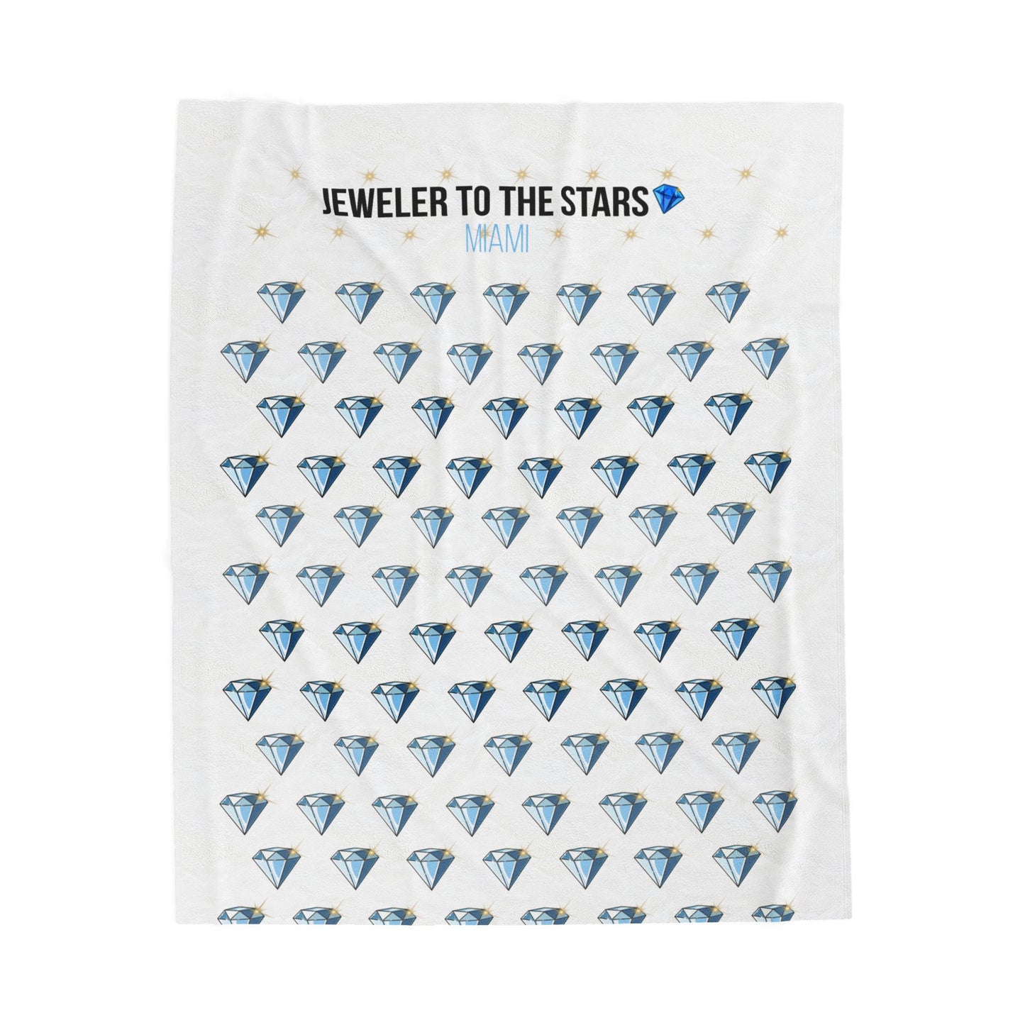 Luxurious Velveteen Plush Blanket - 'Jeweler to the Stars' Design