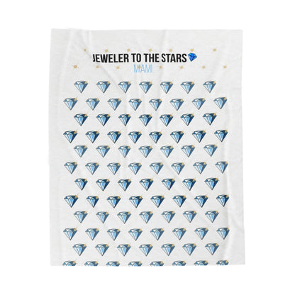 Luxurious Velveteen Plush Blanket - 'Jeweler to the Stars' Design
