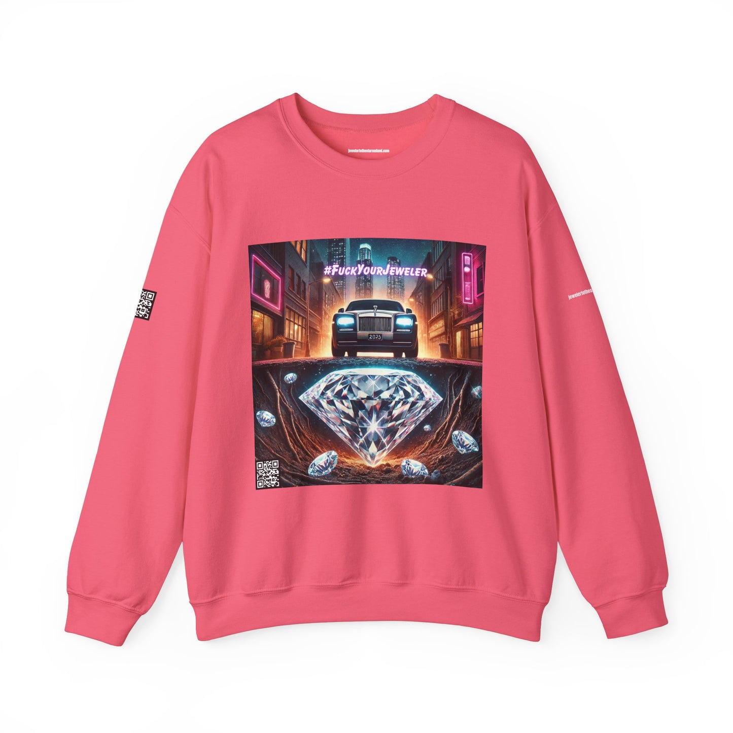 Urban Graphic Crewneck Sweatshirt - 'Jeweler to the Stars' Design