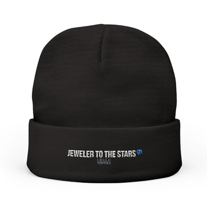 Embroidered Knit Beanie - 'Jeweler to the Stars'