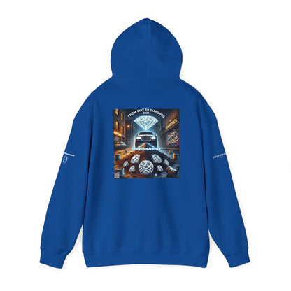 Unisex Heavy Blend Hoodie - #FUCKYOURJEWELER Rolls Royce Dirt to Diamonds Graphic Sweatshirt for Urban Lifestyle