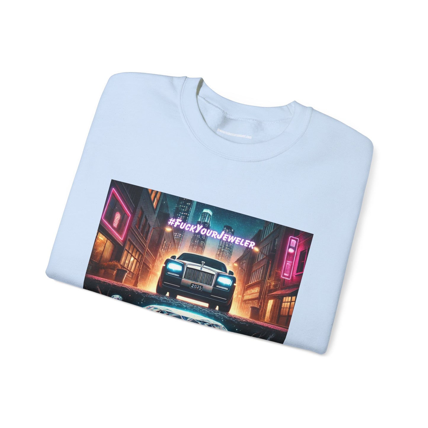 Urban Graphic Crewneck Sweatshirt - 'Jeweler to the Stars' Design