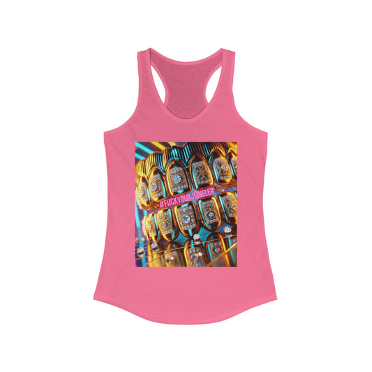 #F*ckYourJeweler Women's Racerback Tank – Stylish and Edgy Gym Top