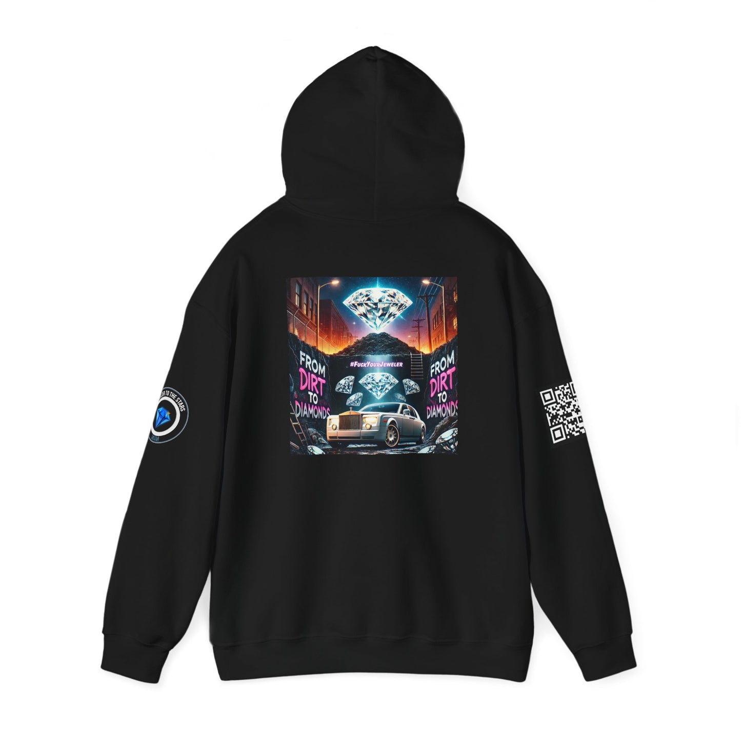 Unisex Heavy Blend™ Hoodie - 'From Dirt to Diamonds' Graphic Sweatshirt