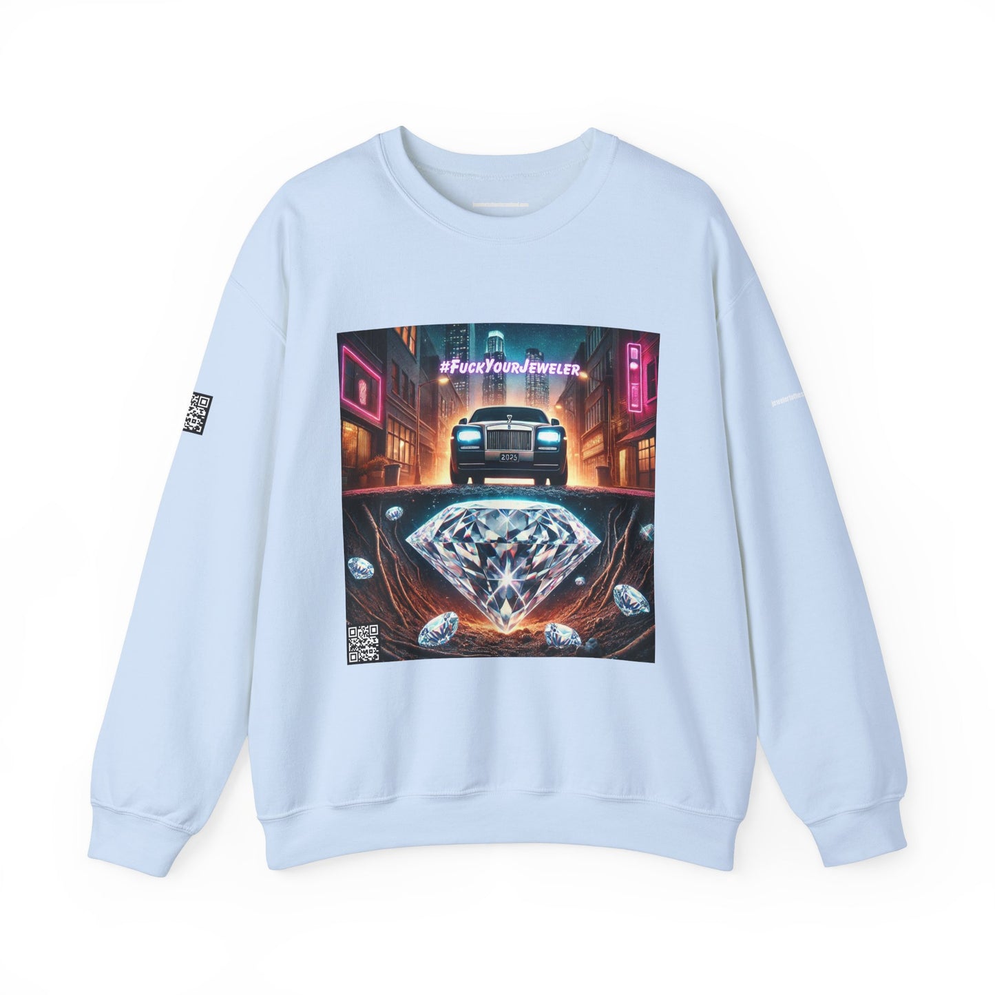 Urban Graphic Crewneck Sweatshirt - 'Jeweler to the Stars' Design