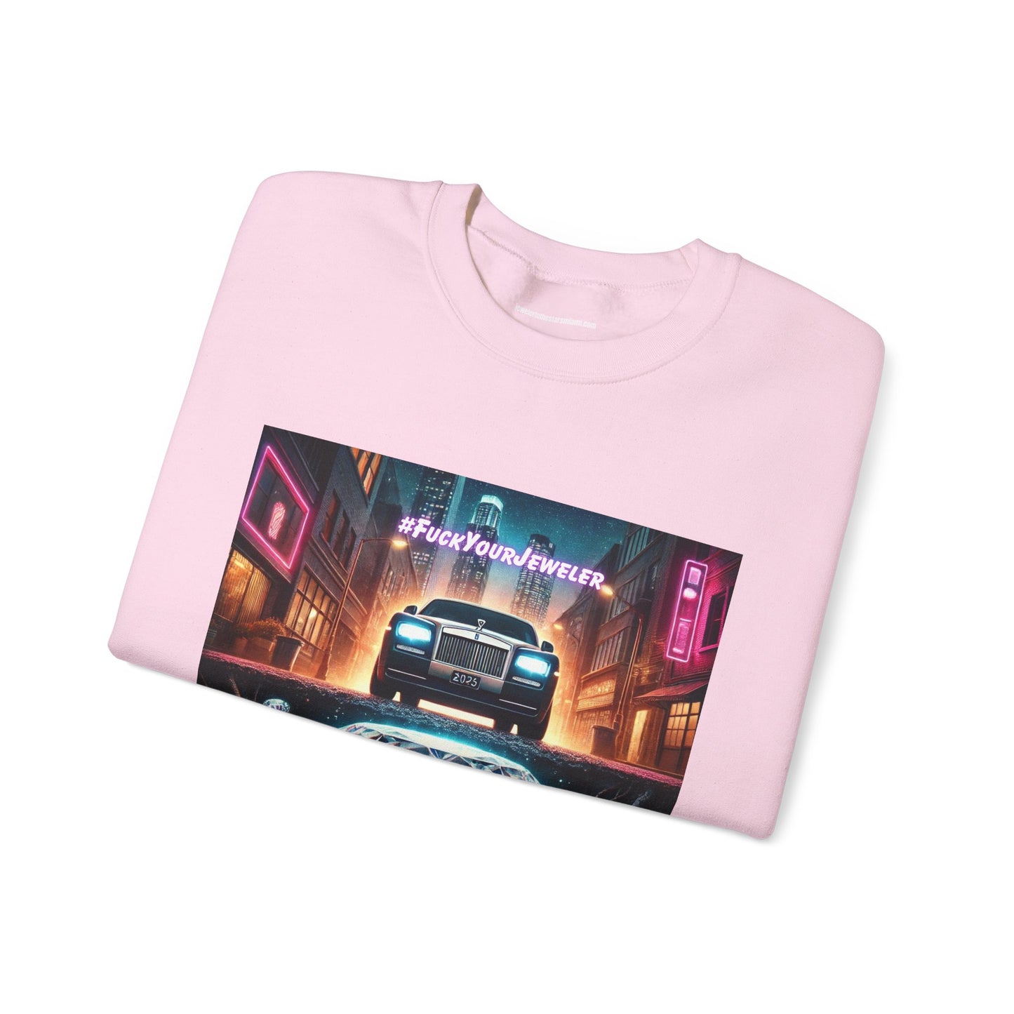 Urban Graphic Crewneck Sweatshirt - 'Jeweler to the Stars' Design