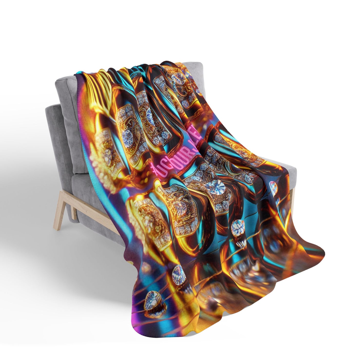 Luxury Fleece Sherpa Blanket with Bold Statement #FUCKYOURJEWELER