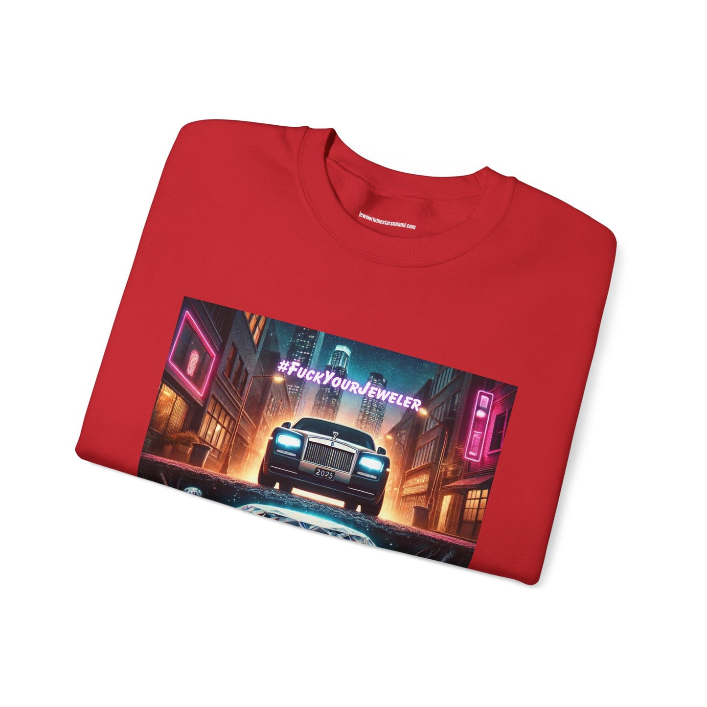 Urban Graphic Crewneck Sweatshirt - 'Jeweler to the Stars' Design