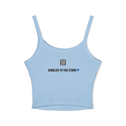 Trendy Women's Spaghetti Strap Tank Top with Bold #F#CKYOURJEWELER Print