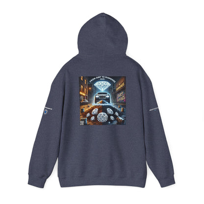 Unisex Heavy Blend Hoodie - #FUCKYOURJEWELER Rolls Royce Dirt to Diamonds Graphic Sweatshirt for Urban Lifestyle