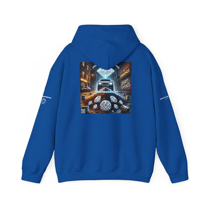 Unisex Heavy Blend Hoodie - #FUCKYOURJEWELER Rolls Royce Dirt to Diamonds Graphic Sweatshirt for Urban Lifestyle