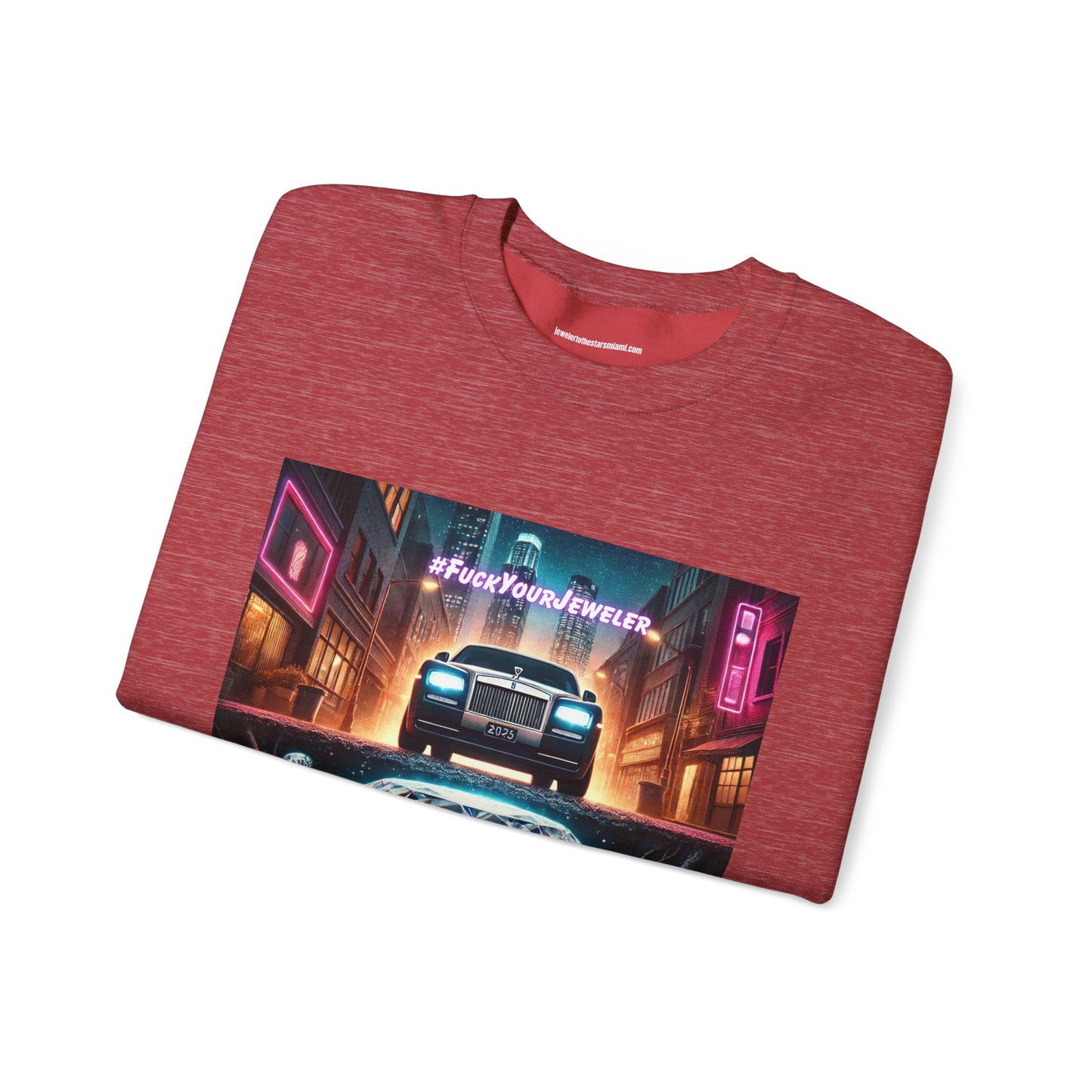 Urban Graphic Crewneck Sweatshirt - 'Jeweler to the Stars' Design