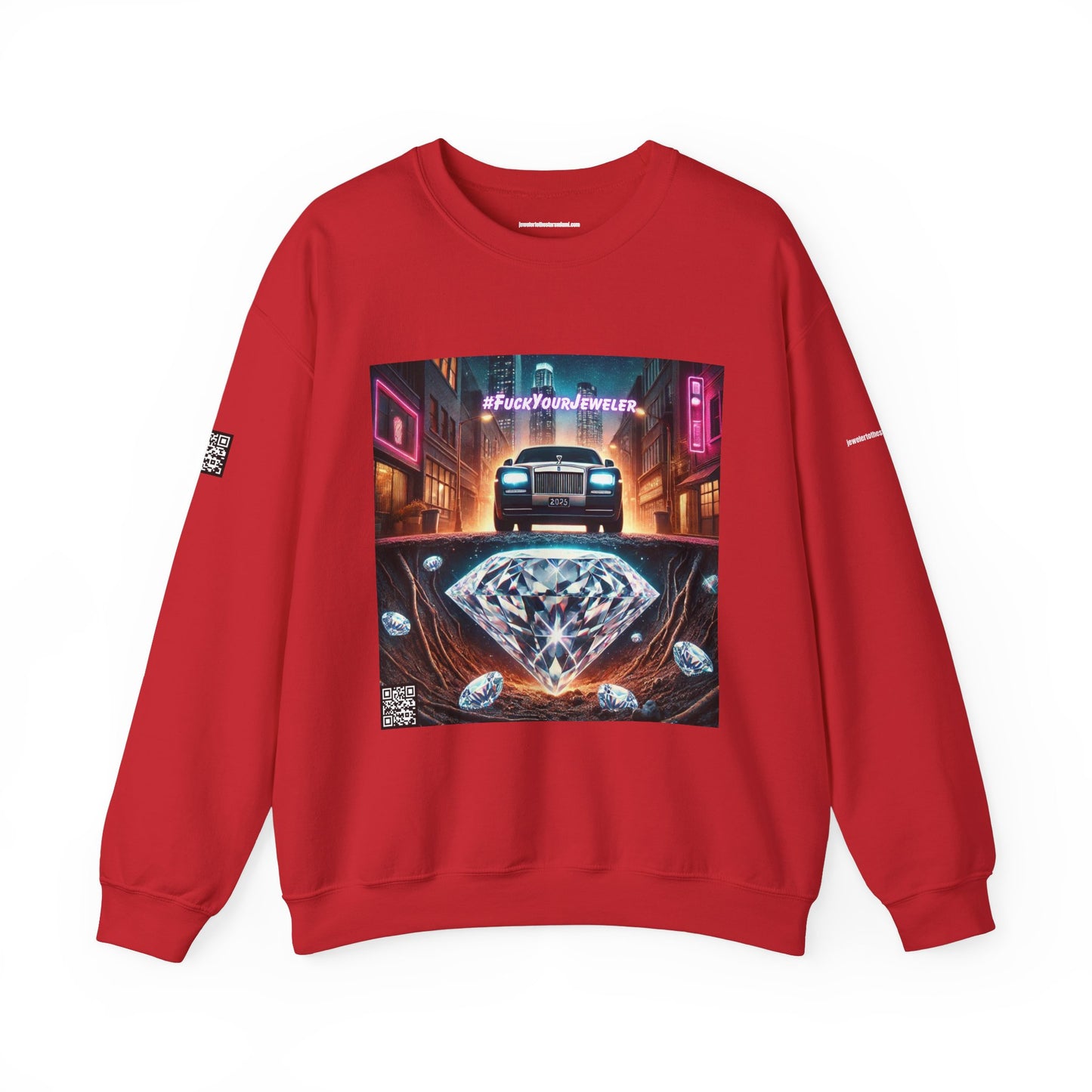 Urban Graphic Crewneck Sweatshirt - 'Jeweler to the Stars' Design