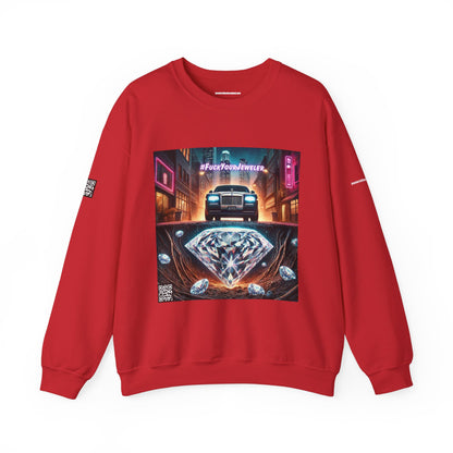 Urban Graphic Crewneck Sweatshirt - 'Jeweler to the Stars' Design