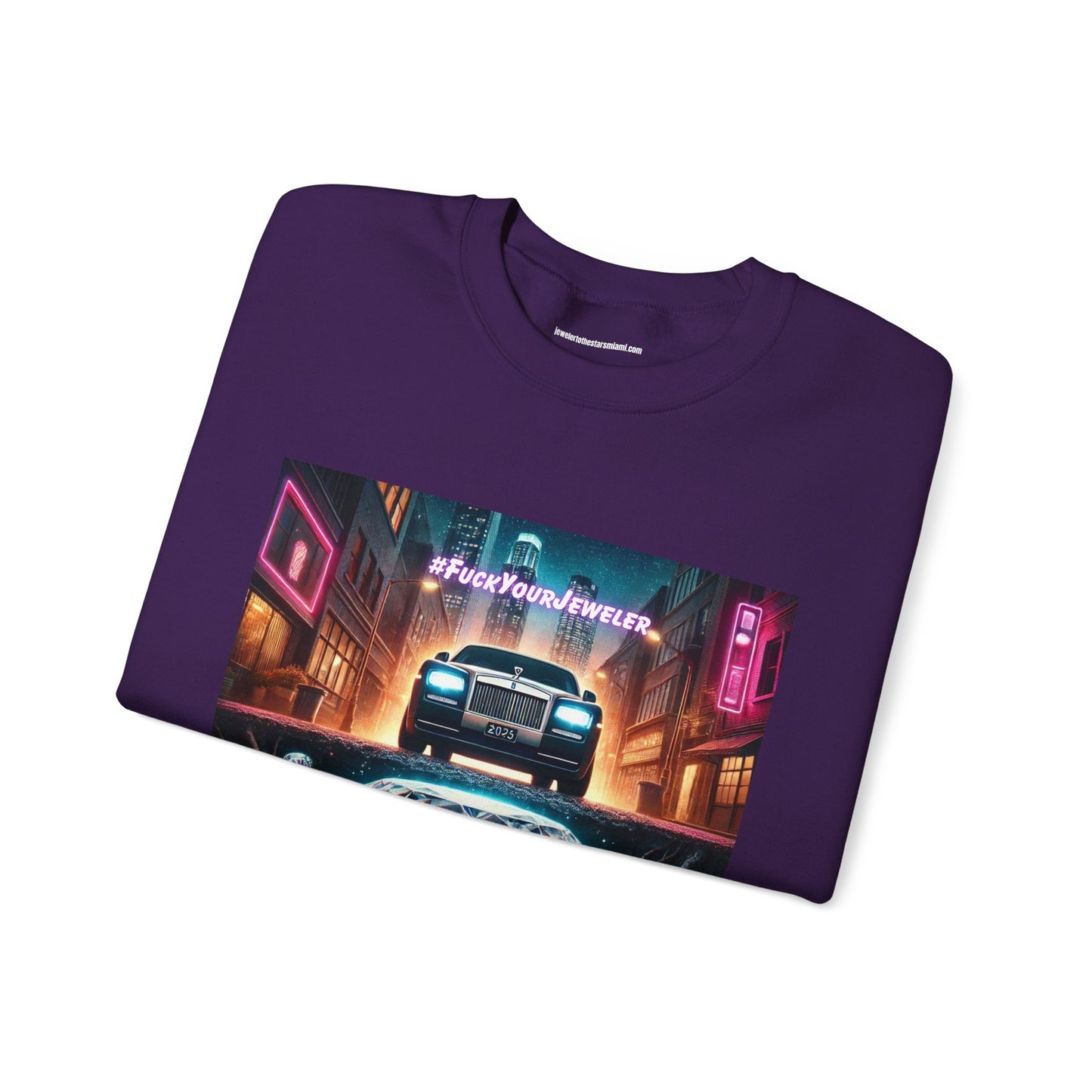 Urban Graphic Crewneck Sweatshirt - 'Jeweler to the Stars' Design