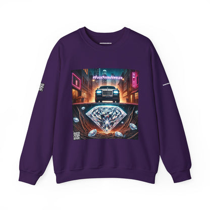 Urban Graphic Crewneck Sweatshirt - 'Jeweler to the Stars' Design