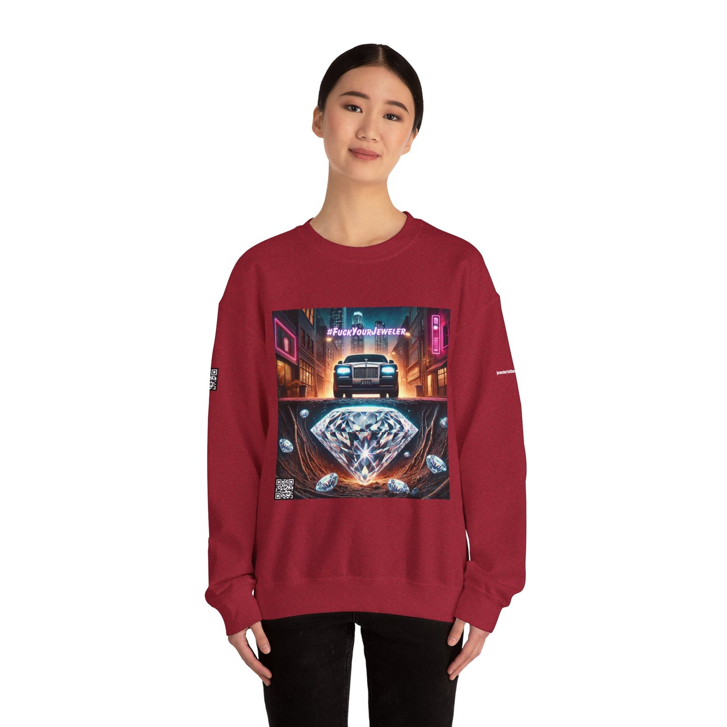 Urban Graphic Crewneck Sweatshirt - 'Jeweler to the Stars' Design