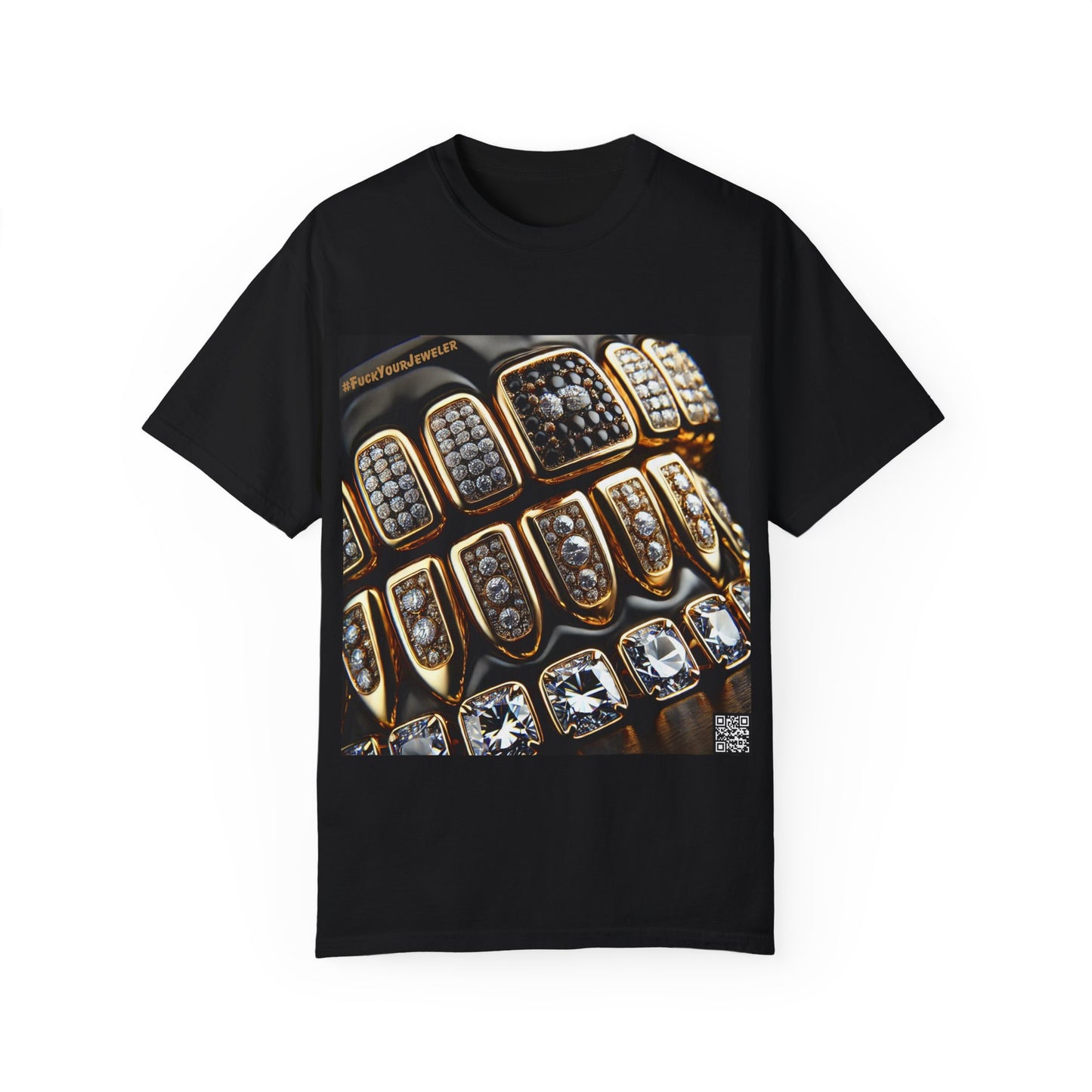 Custom Unisex Garment-Dyed T-Shirt - Bold Jewelry Design | #F*ckYouJeweler Grillz