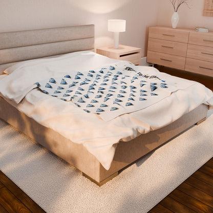 Luxurious Velveteen Plush Blanket - 'Jeweler to the Stars' Design