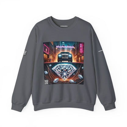 Urban Graphic Crewneck Sweatshirt - 'Jeweler to the Stars' Design