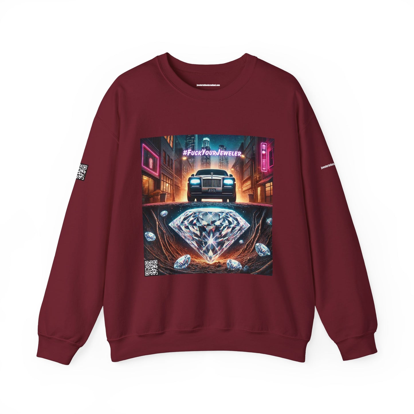 Urban Graphic Crewneck Sweatshirt - 'Jeweler to the Stars' Design