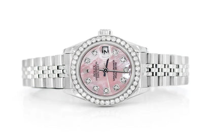 Rolex Datejust 26MM Steel (69174) - Custom Dial & .85ctw Diamond Bezel