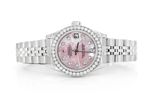 Rolex Datejust 26MM Steel (69174) - Custom Dial & .85ctw Diamond Bezel