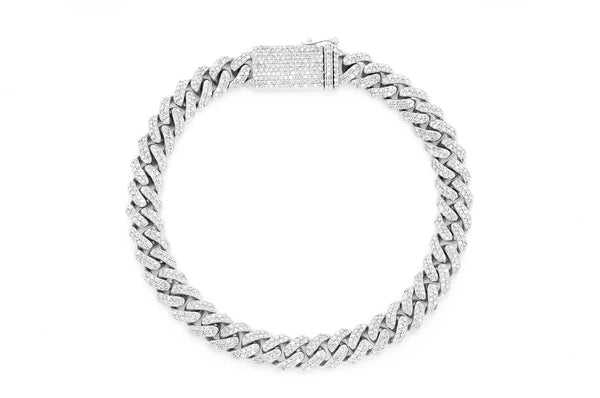 14MM Miami Cuban Diamond Bracelet 14k 10k Solid Gold 9.50ctw