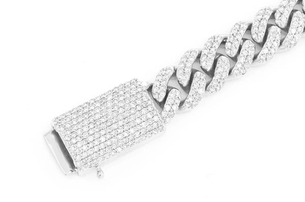 14MM Miami Cuban Diamond Bracelet 14k 10k Solid Gold 9.50ctw